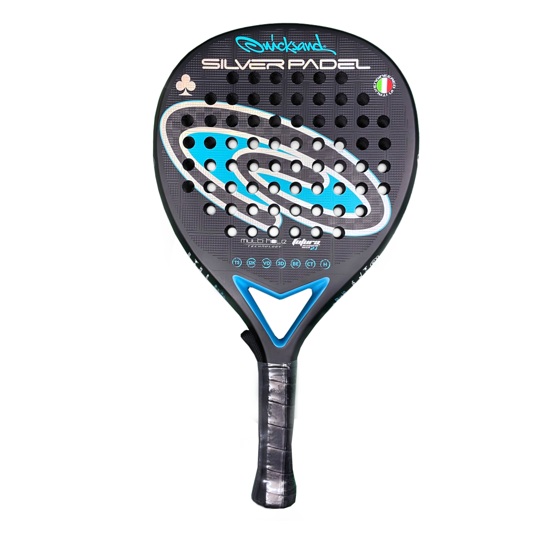 silver-padel-racket-12K-quicksand-puertorico